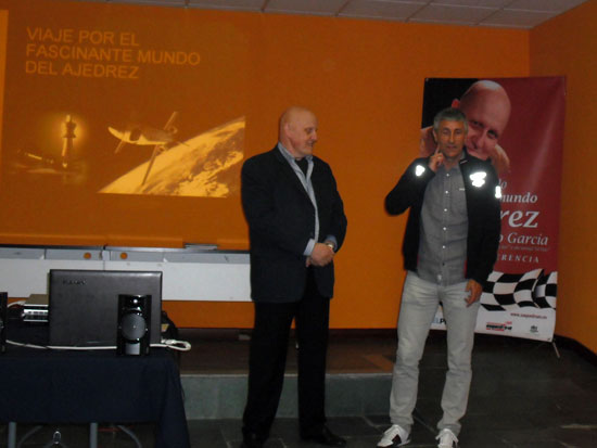 Leontxo García con Quique Setién (entrenador C.D. Lugo)