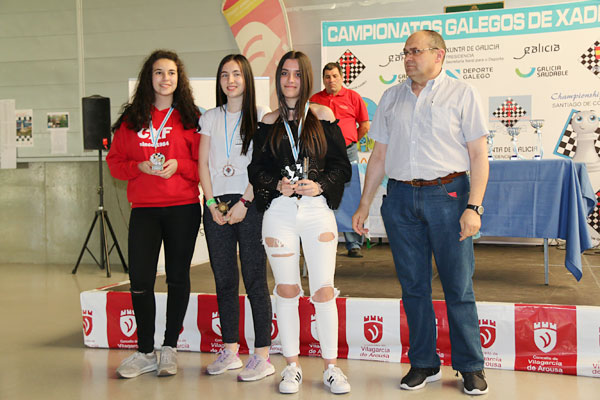 Podium Campionato Galego Rápidas Feminino