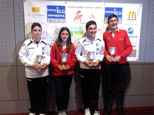 Podio Sub 16. Alberto Portela