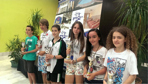 Podium Sub 14 rápidas