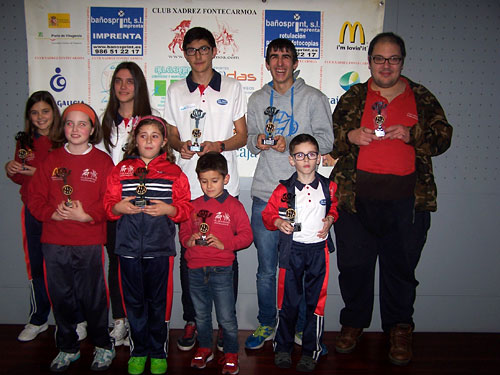 Premiados Club Xadrez FonteCarmoa. Vilagarcía de Arousa