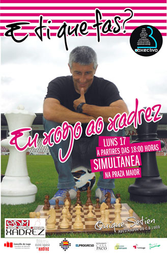 Quique Seti&eacute;n. Ajedrez. Xadrez. Simult&aacute;neas. Lugo