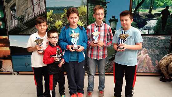 XII Torneo Santa Rita. Vilagarcía de Arousa. 2014. Podio Sub 10
