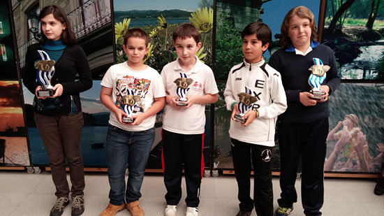 XII Torneo Santa Rita. Vilagarcía de Arousa. 2014. Podio Sub 12