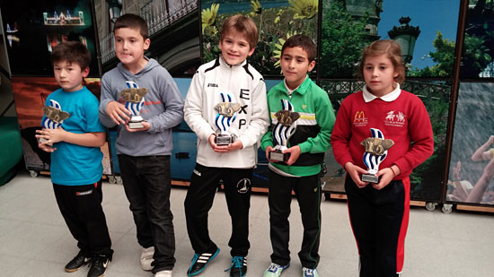 XII Torneo Santa Rita. Vilagarcía de Arousa. 2014. Podio Sub 8