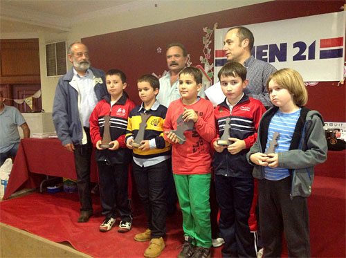 Podio Sub 10 Sanxenxo 2013