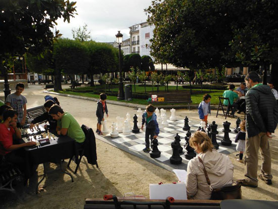 "Xadrez na Rúa", en la Plaza Mayor de Lugo