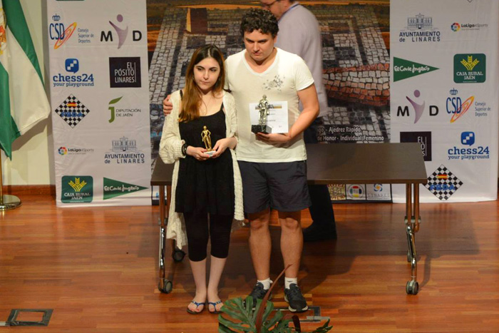 Ana Matnadze y David Lariño Campeones de España de Ajedrez Relámpago