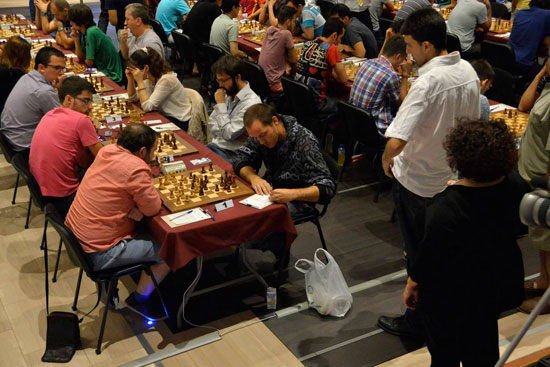 Con piezas negras, Paco Vallejo, Iván Salgado, Sabrina Vega y Oleg Korneev