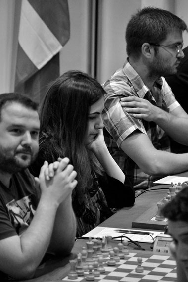 Mikel Huerga, Ana Matnadze y Antonio Pazos.
