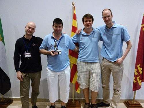 Barberá, subcampeón, con su trofeo