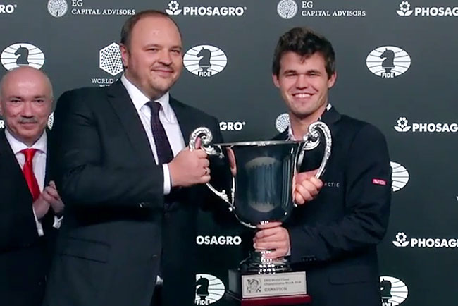 Magnus Carlsen Campeón Mundo 2016