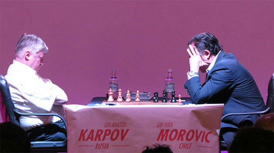 Karpov vs. Morovic en Arica. Chile. 2015 