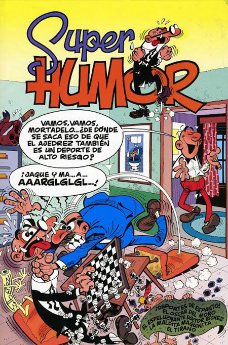 Portada de Superhumor de Mortadelo relacionado con el ajedrez.