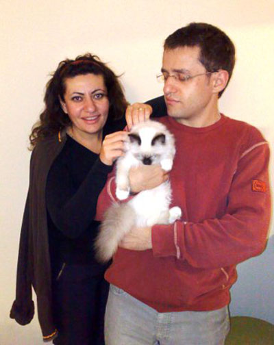 Levon Aronian y su hermana Lilit Aronian en Berlín 2011
