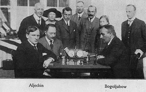 Alekhine Bogoljubow del Libro de Torneo de Karlsbad 1923