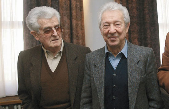 Aleksandar Matanovic y Svetozar Gligoric en 2012