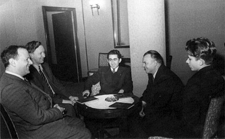 Boleslavsky, Smyslov, Petrosian, Tolush y Spassky en 1953
