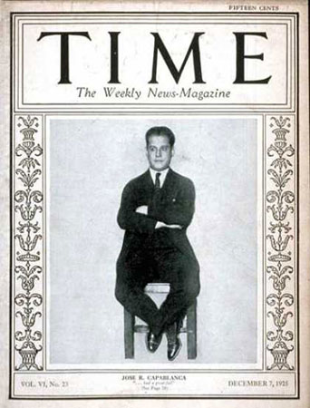 Capablanca en la tapa del TIMES. 07 diciembre 1925