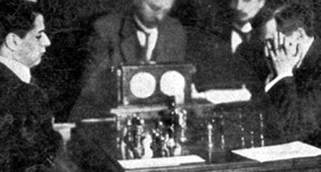 Capablanca y Lasker en el match de 1921