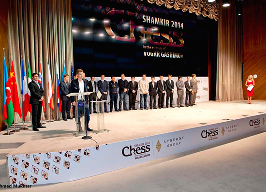 Carlsen, en la ceremonia de clausura