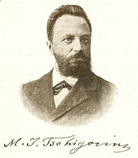 Chigorin en la revista Wiener Schachzeitung de febrero de 1908
