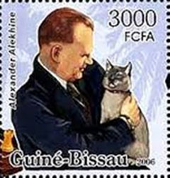 Estampilla de Alekhine de Guinea Bissau
