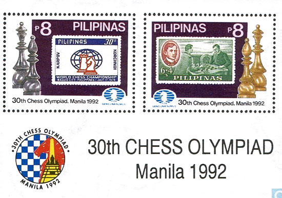 Estampillas conmemorativas de la Olimpiada de Manila 1992