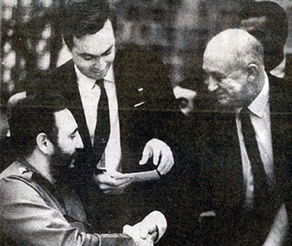 Fidel Castro con Panno y Najdorf La Habana 1966