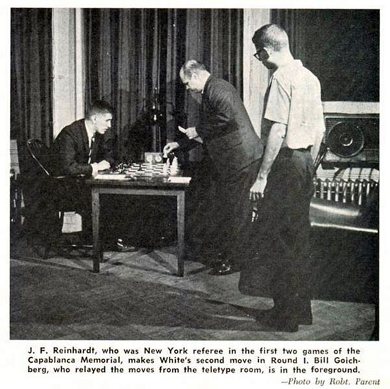 Fischer vs Lehmann, 25 de agosto de 1965, Memorial Capablanca 2.Cf3