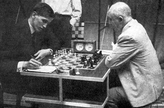 Fischer y Najdorf en Varna 1962