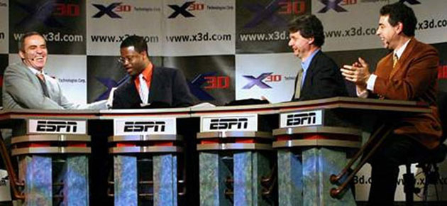 Garry Kasparov, Maurice Ashley, Paul Hoffman y Yasser Seirawan en ESPN en Noviembre de 2003