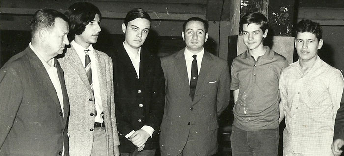 IM Wexler, Carrasco, Cejas, Ivaldi, Giardelli y Franco en Boca Juniors a principios de los años 70