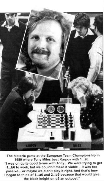 Karpov vs Miles Skara 1980 1.e4 a6