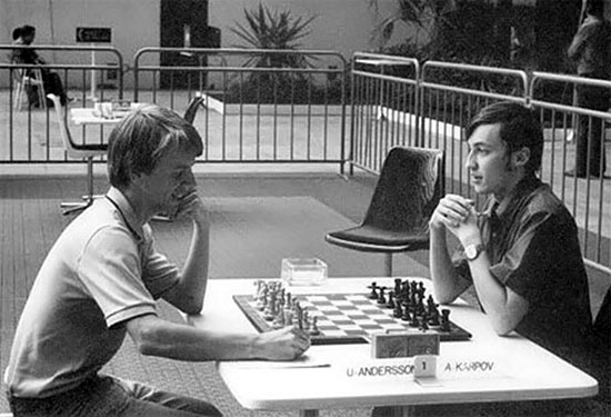 Karpov y Andersson en 1974