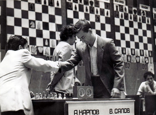 Karpov y Salov Cto URSS 1988, atrás Andrei Sokolov