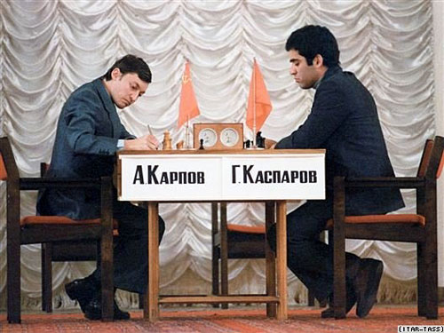 Kasparov vs Karpov  World Championship Match, game 48, 1984/85 #chess # chessgame 