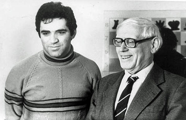 Kasparov y su mentor, Botvinnik