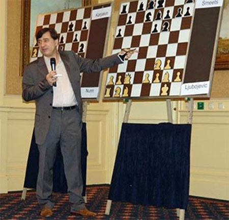 Ljubojevic comenta su victoria ante Smeets en Ámsterdam 2006