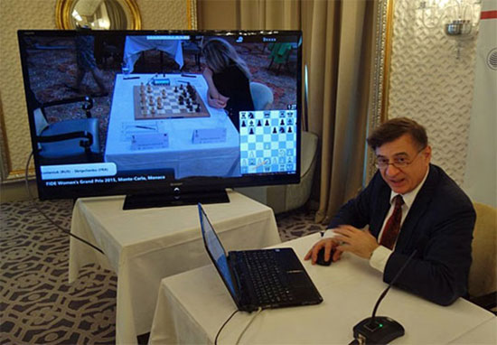 Ljubojevic comentando en Mónaco 2015