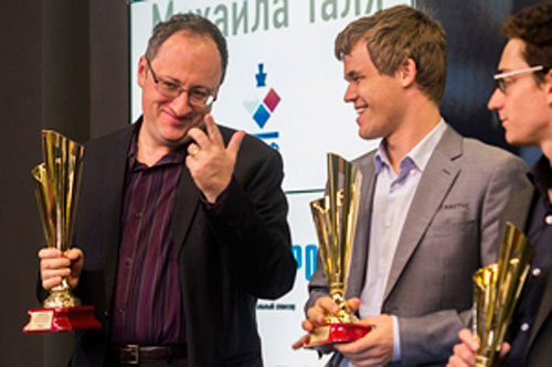 Los 3 primeros Gelfand, Carlsen y Caruana 