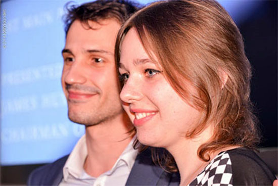 Los dos máximos vencedores, Ivan Cheparinov, 1º y Mariya Muzychuk 1ª del femenino 