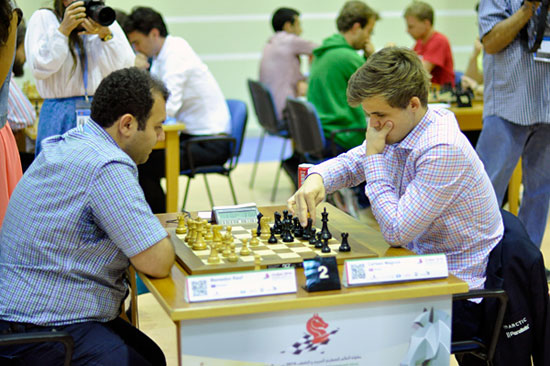 Mamedov vs Carlsen, Dubái 2014 blitz