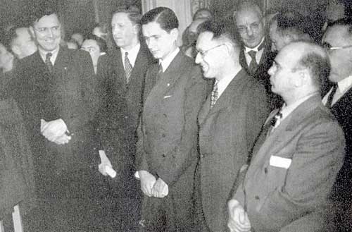 Max Euwe, Vassily Smyslov, Paul Keres, Mikhail Botvinnik y Samuel Reshevsky