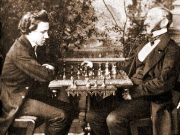 Morphy y Löwenthal en 1858