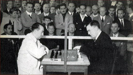 Najdorf y Euwe en Mar del Plata 1947