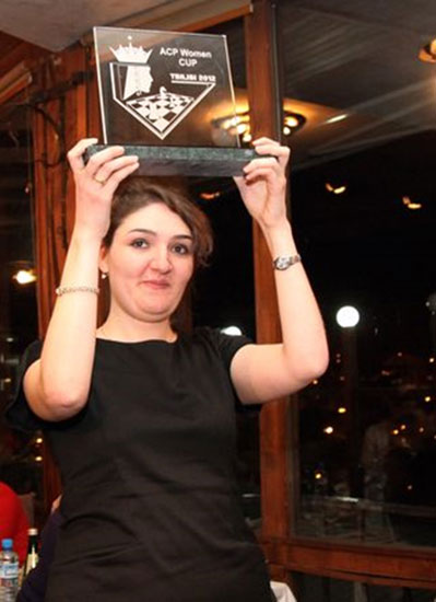 Nana Dzagnidze gana la Final de la Copa de la ACP Femenina 2012, en Tiblisi, Georgia