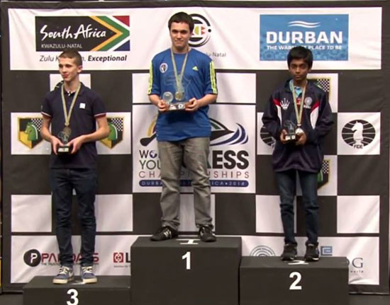 Podio mundial sub 16, 2014. 1º Alan Pichot de Argentina