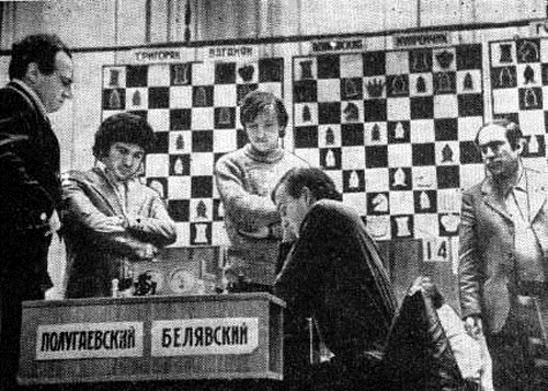Polugaevsky vs Beliavsky en 1975 miran Vaganian, Romanishin y Tal
