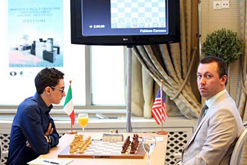 R 11 Caruana derrota al líder Kamsky y empata el 2º puesto. Salónica 2013